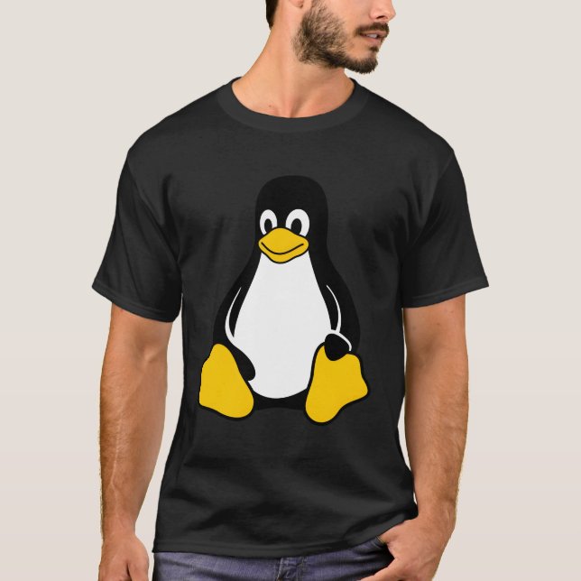 Camiseta Geek de Nerd de código aberto do Linux Tux Penguin (Frente)