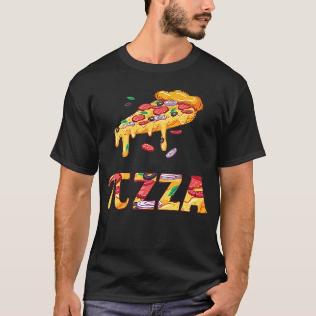 Camiseta Geek de Nerd de Professores de Matemática Pizza Pi (Frente)