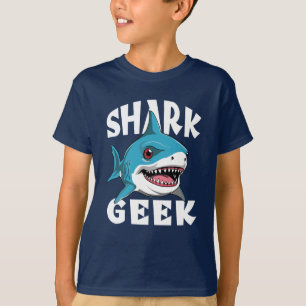 Camiseta Geek de tubarão - Design cúmulo para os pavimentõe
