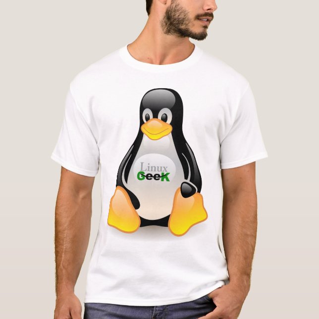 Camiseta Geek de Tux Linux (Frente)
