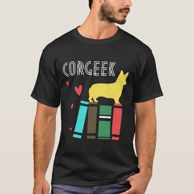 Camiseta Geek Engraçado Corgi Design (Frente)