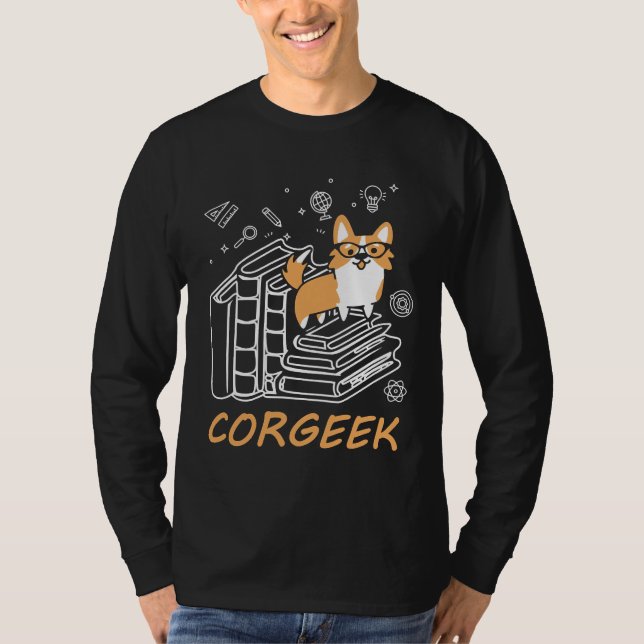 Camiseta Geek Engraçado Corgi Design 403 (Frente)