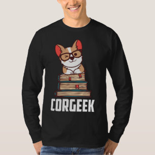 Camiseta Geek Funny Corgi Design Corgeek