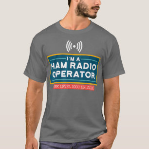 Camiseta Geek Level 1000 Unlocked Funny Ham Radio