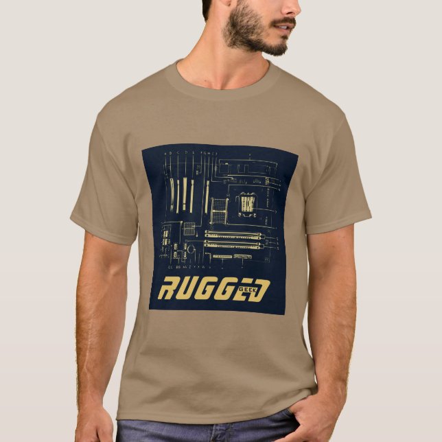 Camiseta Geek marinho azul dourado resistente | Conselho de (Frente)
