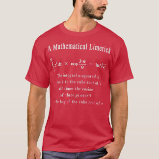 Camiseta Geek matemático Limerick fala um