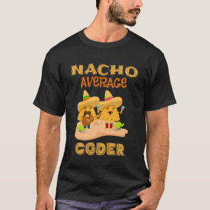 Camiseta Geek Nerdy de Codificação Média do Computador Nach