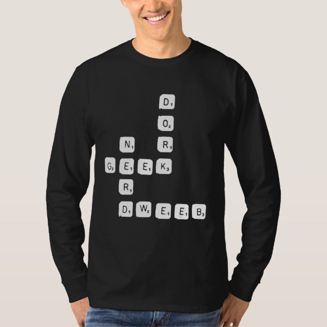 Camiseta Geek quebra-cabeça Dork Duro Dwb - Caractere (Frente)