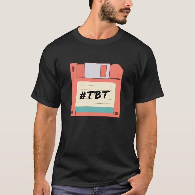 Camiseta Geek Retroativo de Disquete Quinta-feira TBT (Frente)