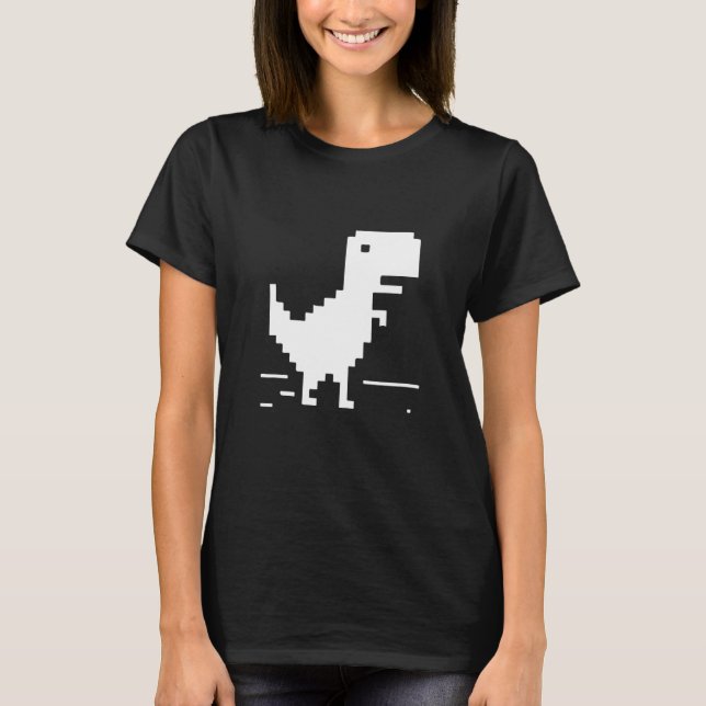 Camiseta Geek T-Rex Dinossaur Pixel Art Web Developer Nerd (Frente)