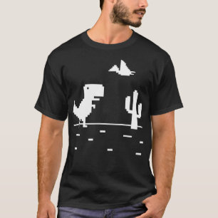 Camiseta GEEK TRex Trex Dinossaur Pixel Art Con de Internet