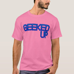 Camiseta GEEKED ACIMA das caras azuis da dança do empurrã