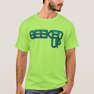 Camiseta GEEKED ACIMA das caras azuis da dança do empurrão