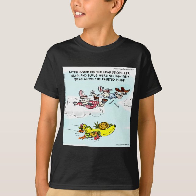 Camiseta Geeks Acima do Avião Frutado Engraçado (Frente)