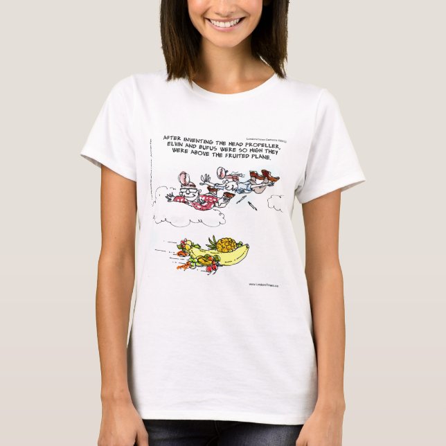 Camiseta Geeks Acima do Plano Frutado Divertido (Frente)