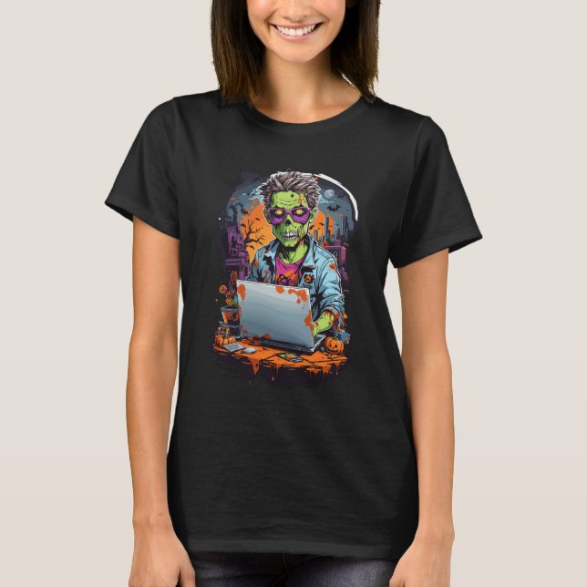 Camiseta Geeky Zombie Apocalypse | Halloween (Frente)