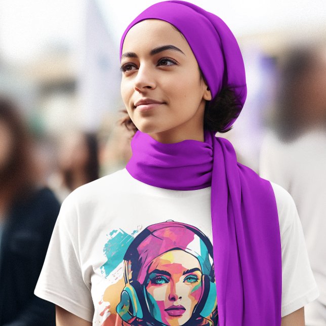 Camiseta geheimnisvolles Frau, modernes Frauenportrait (Criador carregado)