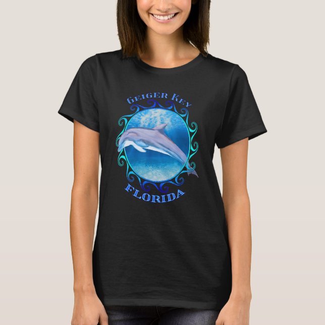 Camiseta Geiger Key Florida Vacation Souvenir Dolphin (Frente)