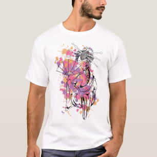 Camiseta Geisha Abstrato Splash Artistics Gráfico