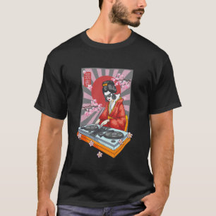 Camiseta Géisha com Música Japonesa Tradicional em Toca-dis