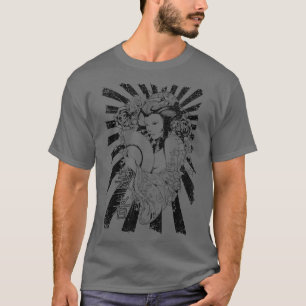 Camiseta Geisha Japan Girl Tokyo Kanji Art Retro V