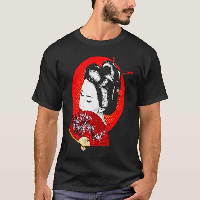 Camiseta Geisha Japan Japanese Woman Girl (Frente)