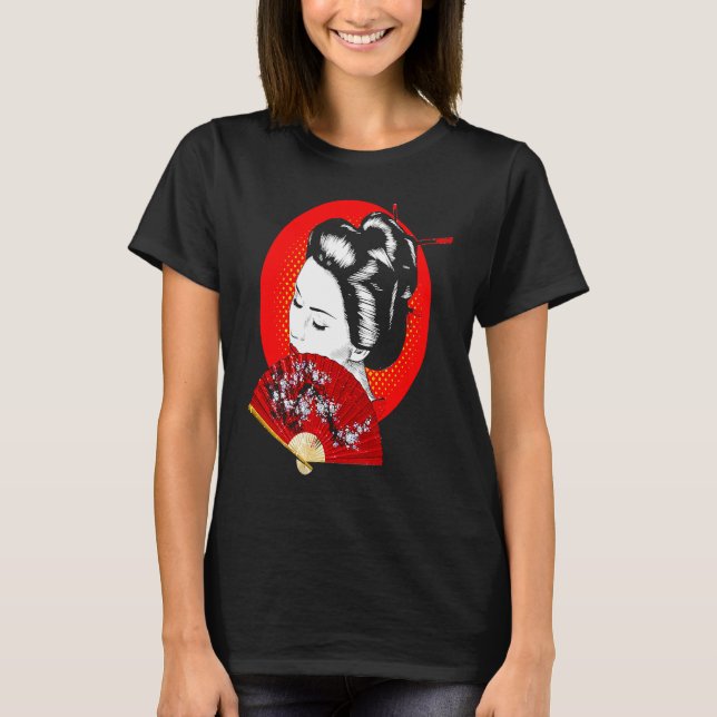 Camiseta Geisha Japan Japanese Woman Girl (Frente)