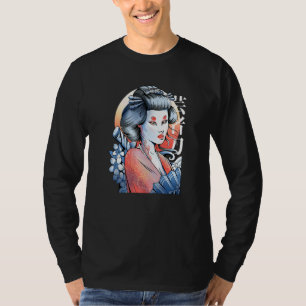 Camiseta Geisha Japonesa Geisha Girl Sakura Cherry Blossom