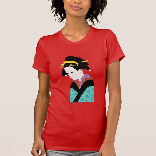 Camiseta Geisha japonesa giro (Frente)