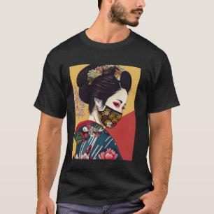 Camiseta Geisha Kimono Cherry Flores