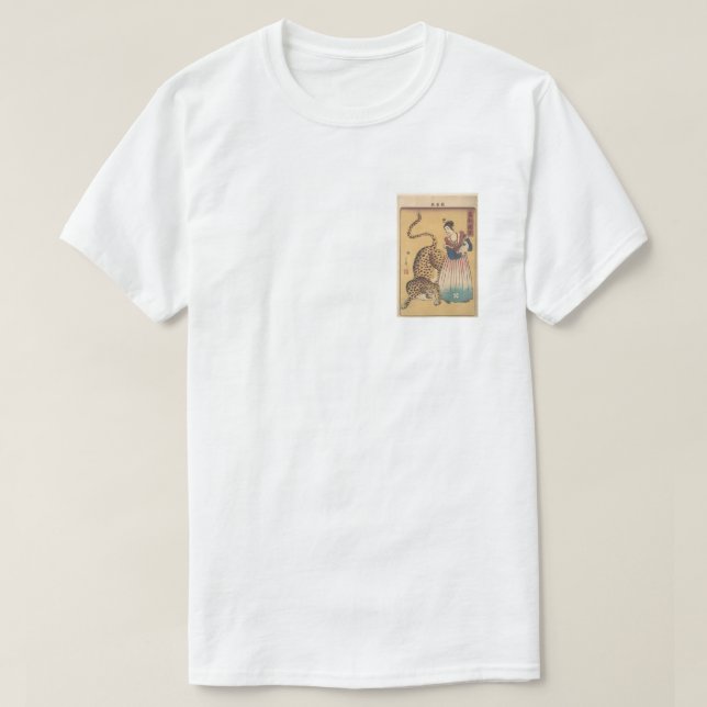 Camiseta Geisha & Leopard T-Shirt (Frente do Design)