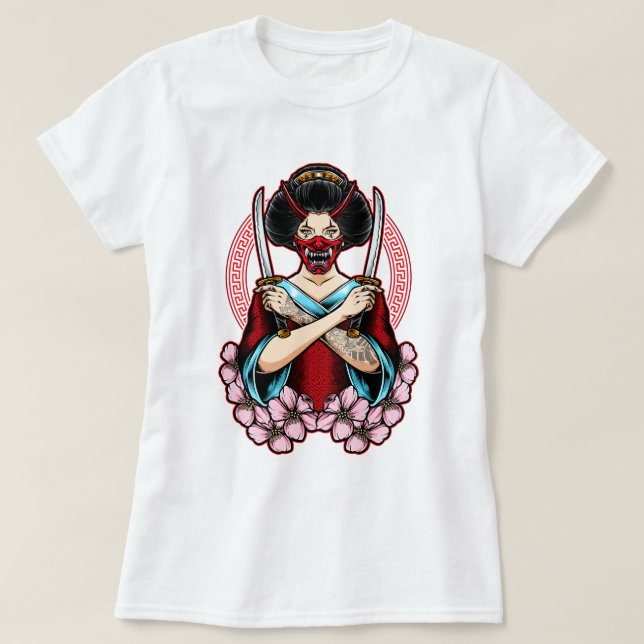 Camiseta Geisha Oni (Frente do Design)