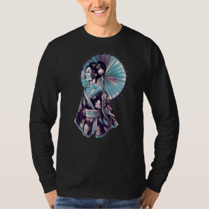 Camiseta Geisha Parasol Bonito Tattoo Samurai