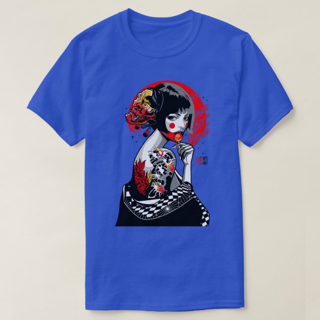 Camiseta Geisha Pop (Frente do Design)