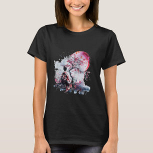 Camiseta Geisha Sakura Cherry Blossom Arte Japonesa