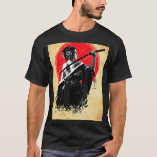 Camiseta Geisha Samurai Warrior com Espada - Aesthet Japonê