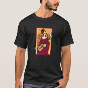 Camiseta Geisha Tocando Shamisen Música Japonesa Música Jap
