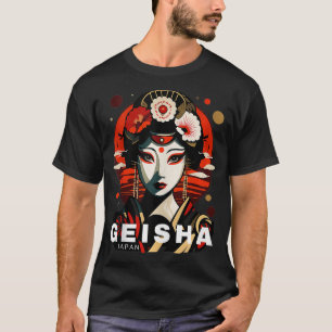 Camiseta Geisha tradição japonesa design geisha tokyo diver