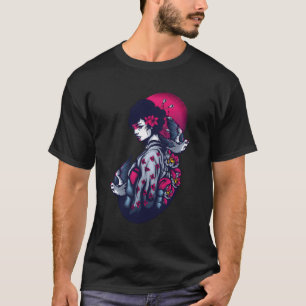 Camiseta Geisha Tradicional Arte Japonesa Gótica Estética G