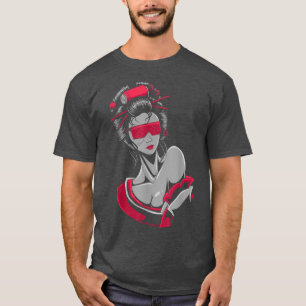 Camiseta Geisha Tradicional Entretenimento Japonês Feminino