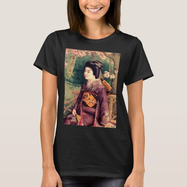 Camiseta Geisha Women Vintage Japanese Woodblock (Frente)