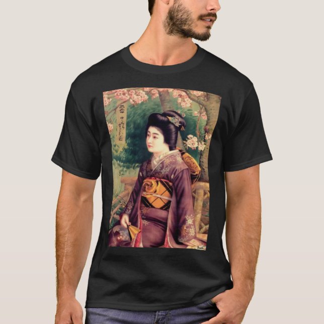 Camiseta Geisha Women Vintage Japanese Woodblock (Frente)
