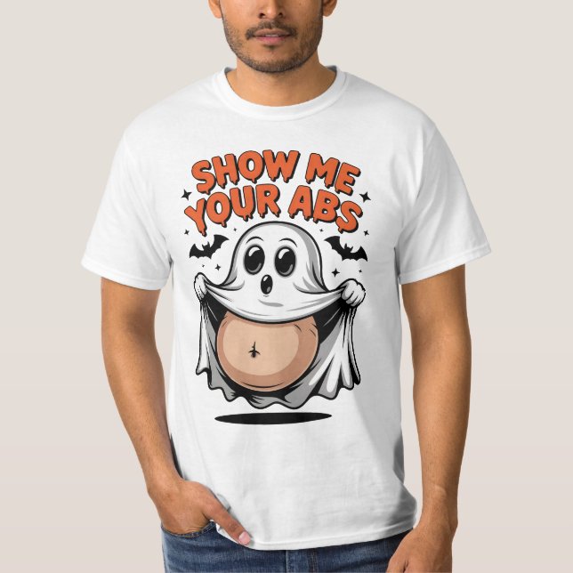Camiseta Geist entblößt Bauch  Show me your ABS - Halloween (Frente)
