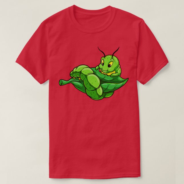 Camiseta Gel de lagarta Folha (Frente do Design)