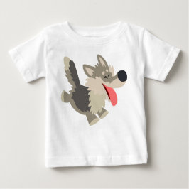 Camiseta Gelada De Cartoon De Lobo