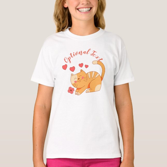 Camiseta Gelado Adorando Laranja Tabby Kitten    (Frente)
