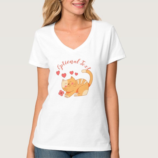 Camiseta Gelado Adorando Laranja Tabby Kitten   (Frente)