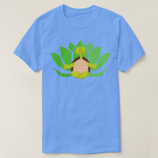 Camiseta Gelado de Tartaruga de Yoga Cute Fazendo Ioga (Frente do Design)