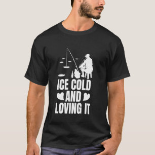 Camiseta Gelado e Adorando a Pesca no Gelo