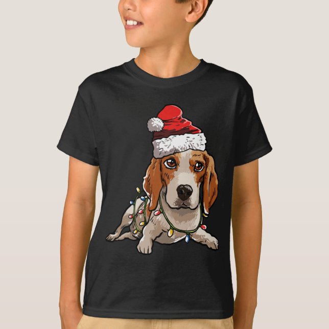 Camiseta Gelado Gelado Papai noel Árvore de Natal Luzes Xma (Frente)